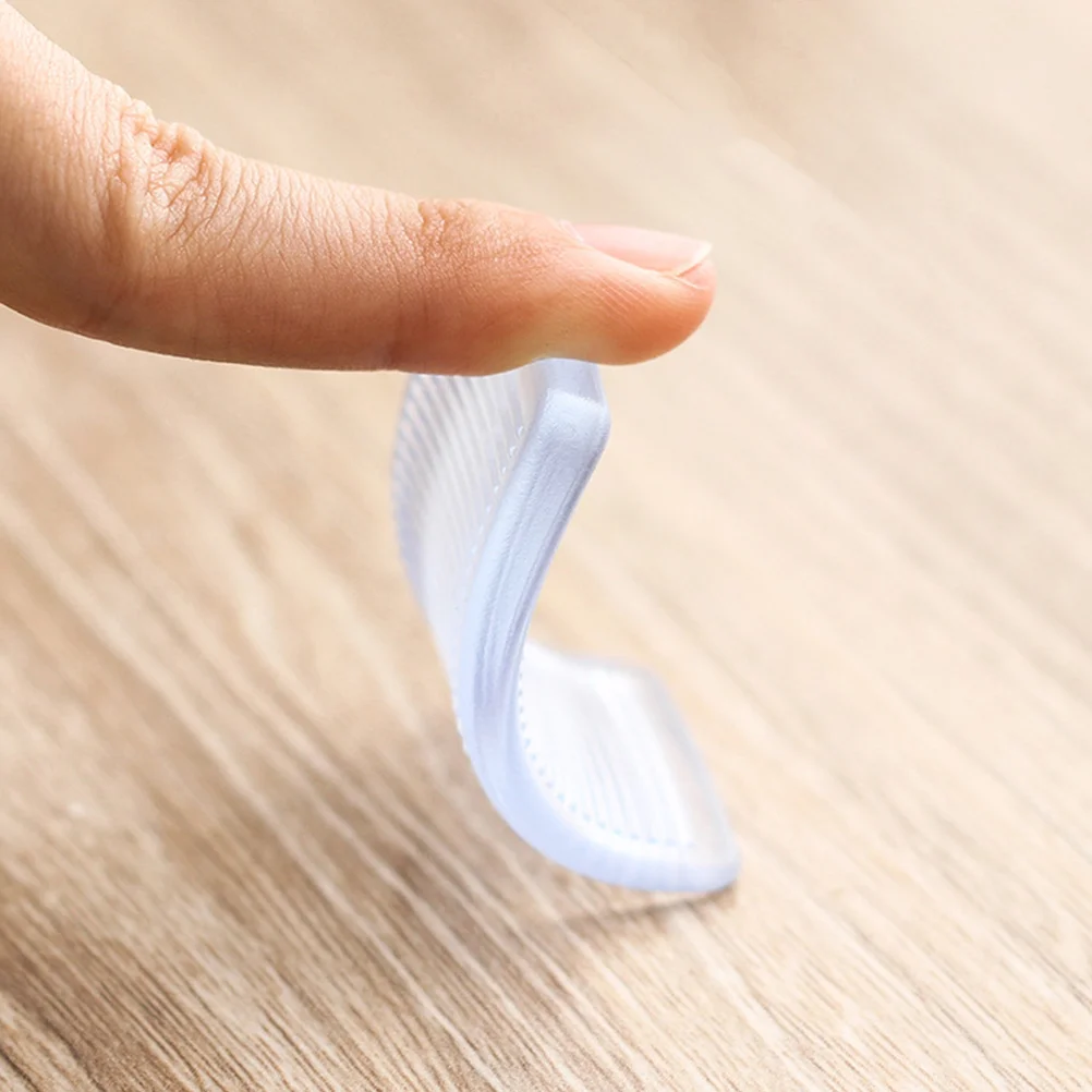 4 Pcs Furniture Shims Leveling Feet Door Stabilizers Table Supports Floor Adjusters Cabinet Bumpers Clear Soft Rubber Pads