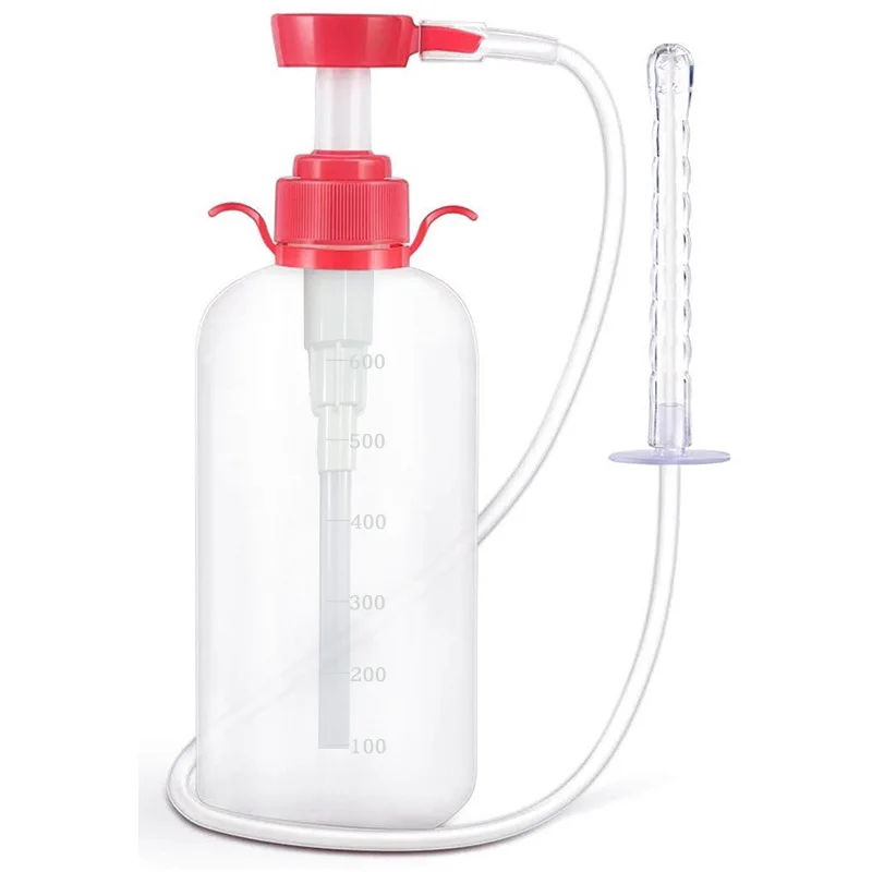 여성용 직장 주사기 클린 스트림 항문 세척 관장약, 결장 클리너 키트, 600ml, 1 개
