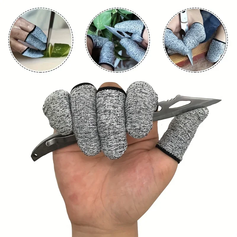 ถุงมือป้องกันการตัดประสิทธิภาพสูงป้องกันการป้องกัน 5 ระดับ 10 ชิ้นสําหรับงานกลางแจ้งในห้องครัว
