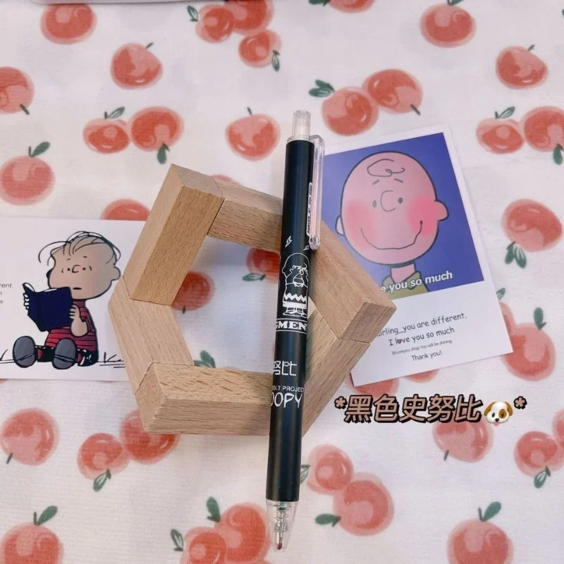 6 Stück Snoopy Neutralstift 0,5 mm schwarzer Wasserstift zum Schreiben von Notizbüchern Mädchen CuteSchool Bürobedarf Zubehör Schreibwaren Geschenk