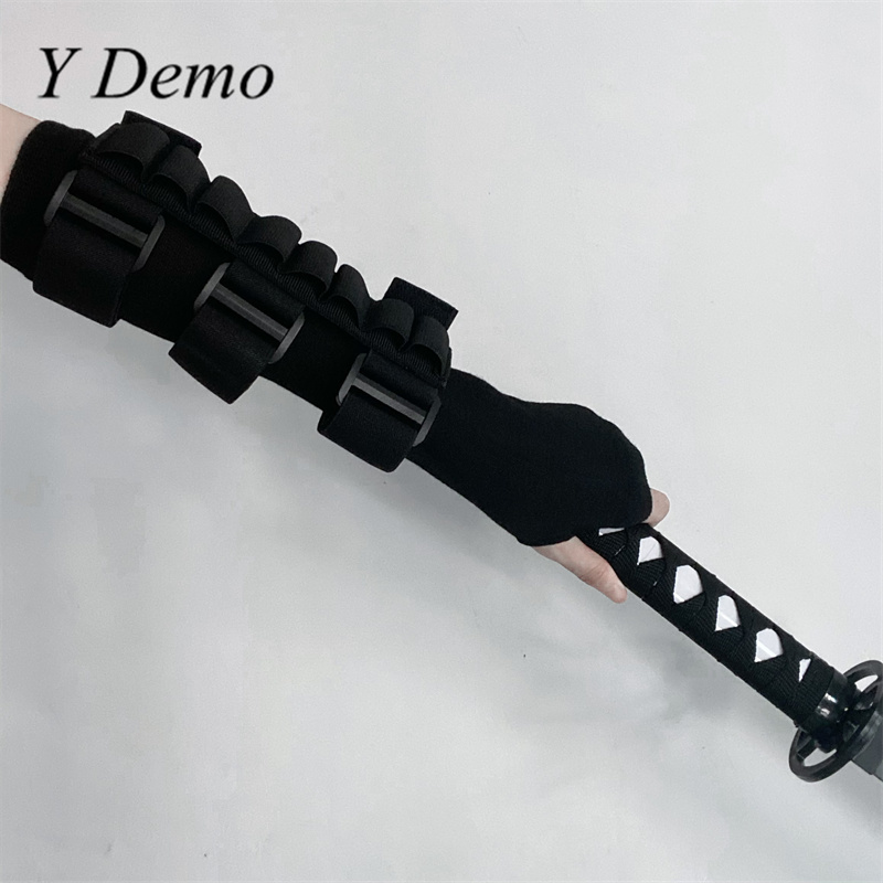 Y Demo estilo Ninja manga de brazo multifunción Techwear correas de hebilla pulsera guantes ropa de calle accesorios ajustables al aire libre
