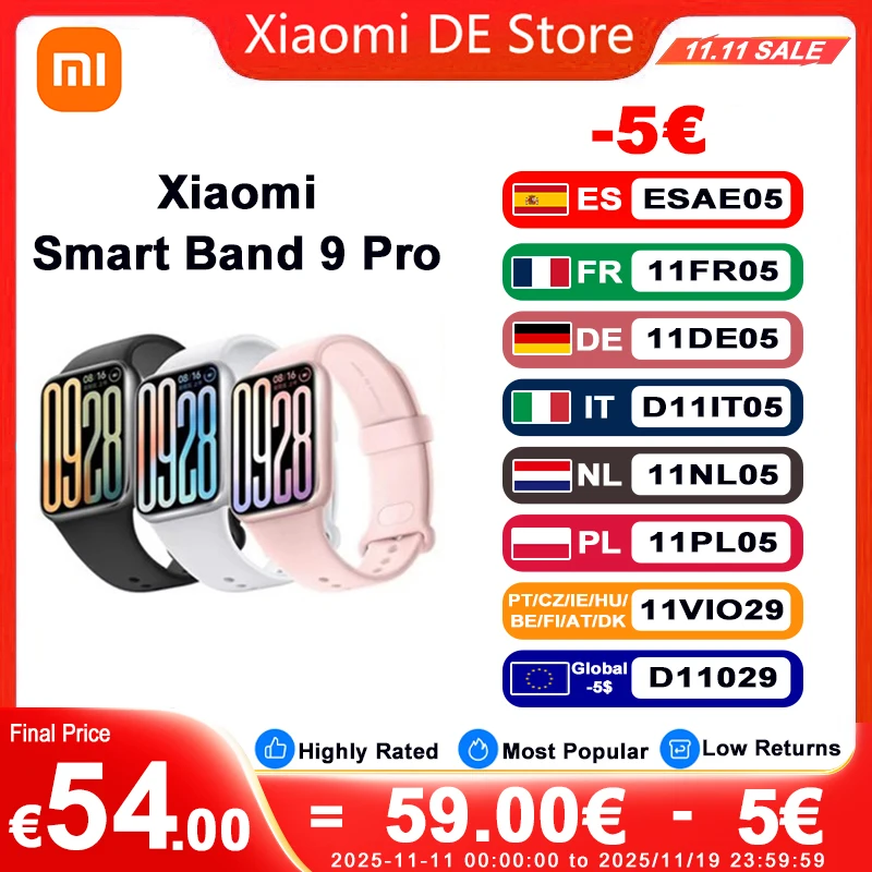 Globale Version Xiaomi Smart Band 9 Pro Smartband 1,74" AMOLED Display Blutsauerstoff Sport GPS Smart Watch Armbänder Mi Band