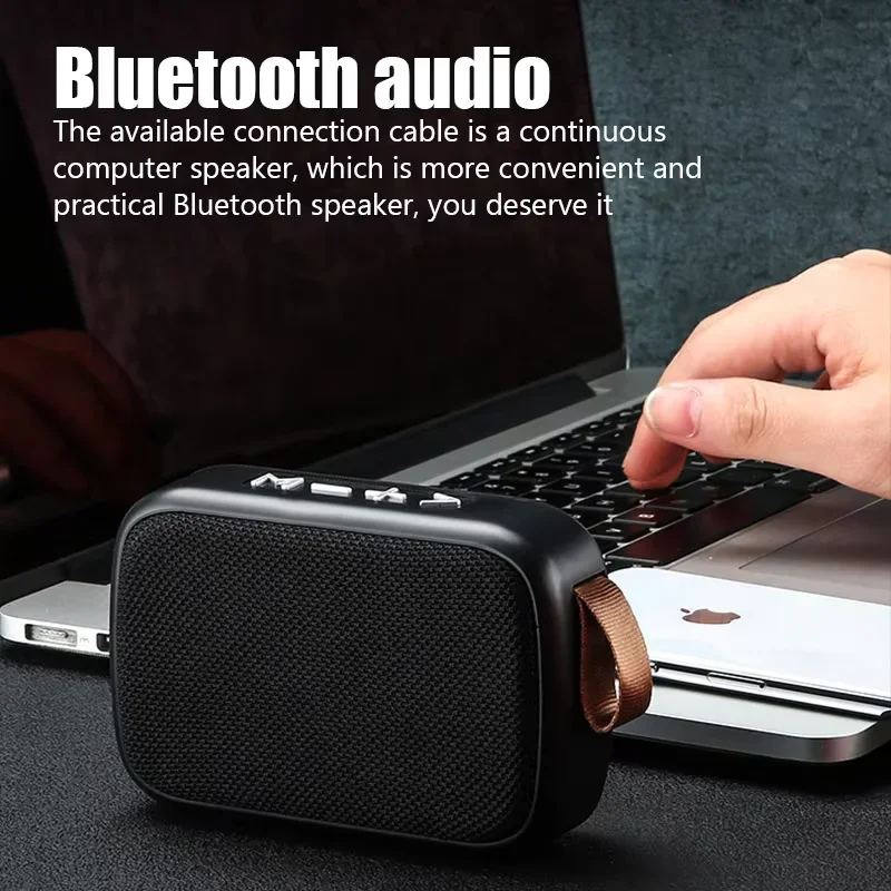 Mini altavoz Bluetooth inalámbrico con diseño de tela, soporte para tarjeta TF, sonido estéreo 3D, diseñado para uso en exteriores