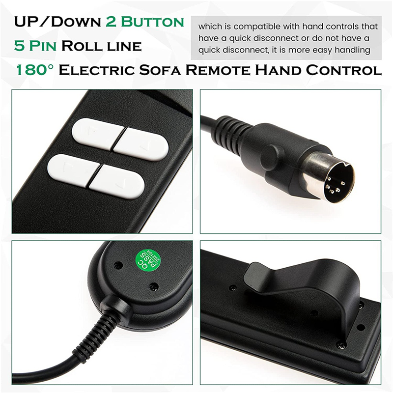 Substituição remota elétrica do reclinável para o sofá, 5 Pin, poder do botão 4, OKIN LIMOSS, Pride Golden Berkline