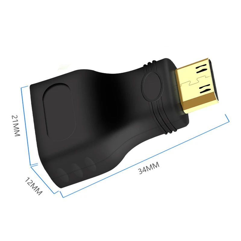 Adaptador de extensión HD Mini macho, convertidor compatible con HDMI estándar, hembra a macho, F-M