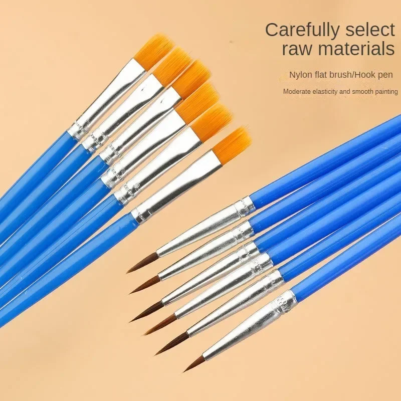10/20/50 PCS Pennelli Set Acrilico con Pennelli a punta rotondi piatti Mestieri Acquerello Pittura a olio Pennelli Rifornimenti d'arte