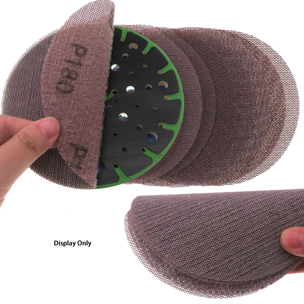 10Pcs 6inch 150mm Mesh Sanding Discs Hook&Loop Abrasive Dust Free Disc Anti-Blocking Sharp Grinding Sandpaper for Wood Furniture