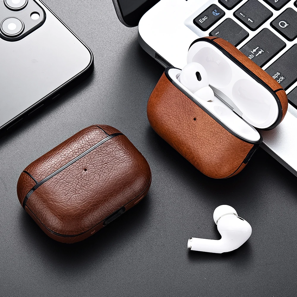 Leather PU Earphone Cover For AirPods 4 4th Gen Case For AirPods Pro 2 2nd Pro2 Cases For AirPods 3 2 1 Funda Headphone Coque