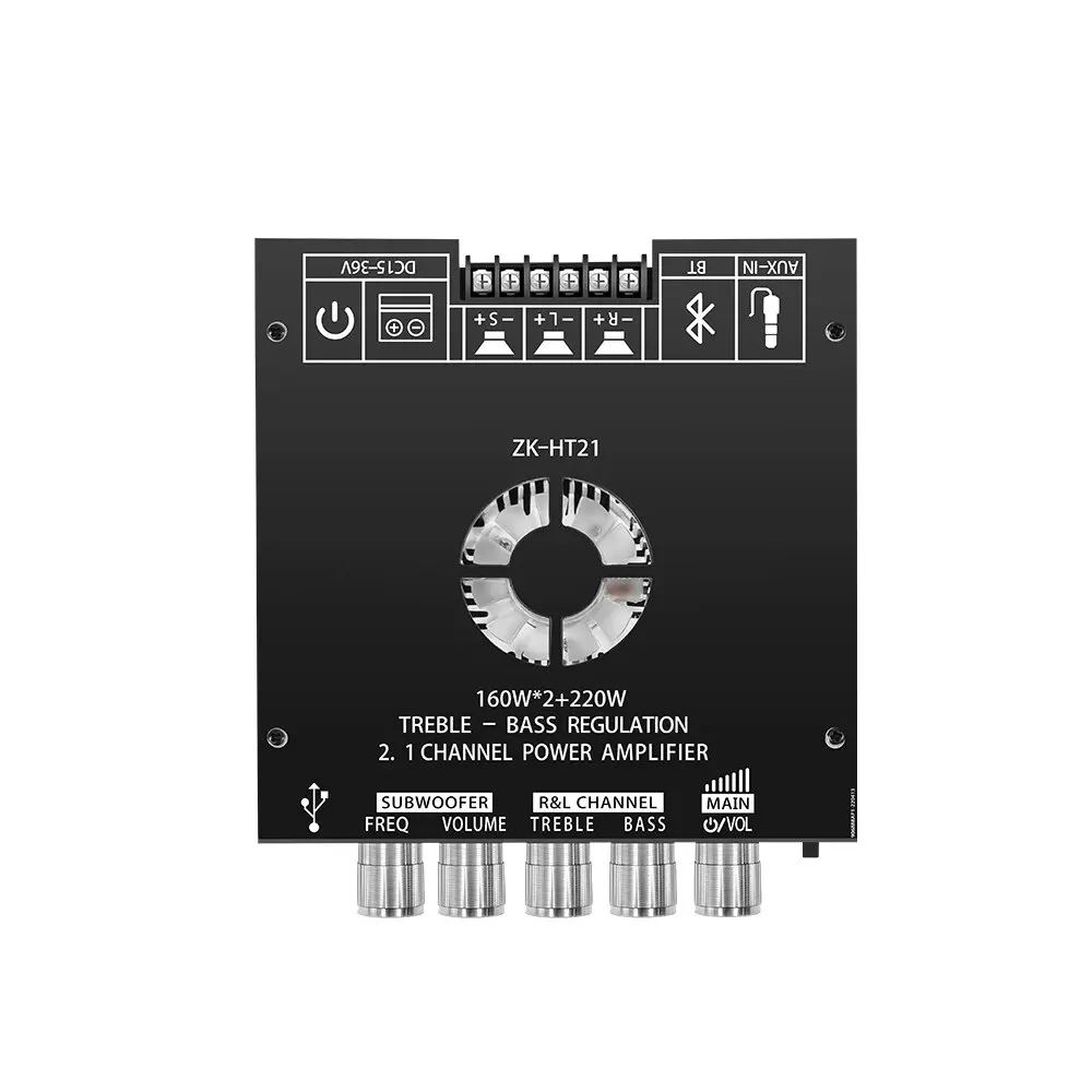 ZK-HT21 2.1 Kanal TDA7498E 160WX2+220W Bluetooth Digital Power Verstärker Modul High Und Low Tone Subwoofer