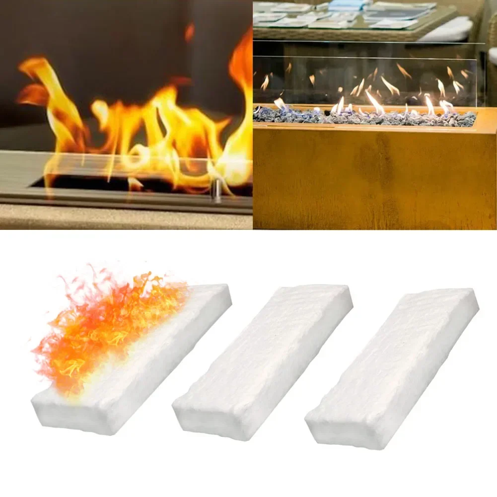 Esponja de bioetanol para chimenea, accesorios de cerámica para chimenea, quemadores de bioetanol para interior, lana de cerámica, 3 uds.