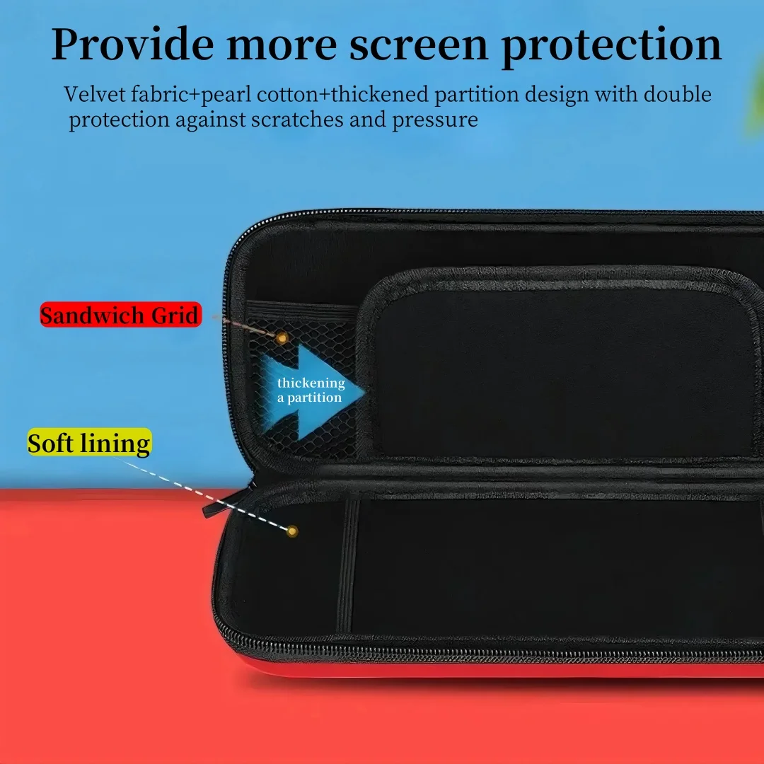 Slim Travel Case for  Switch 2 Accessories, Waterproof EVA Hard Shell  Protective Carrying Storage Hand Bag NS 2，Switch 2 casing