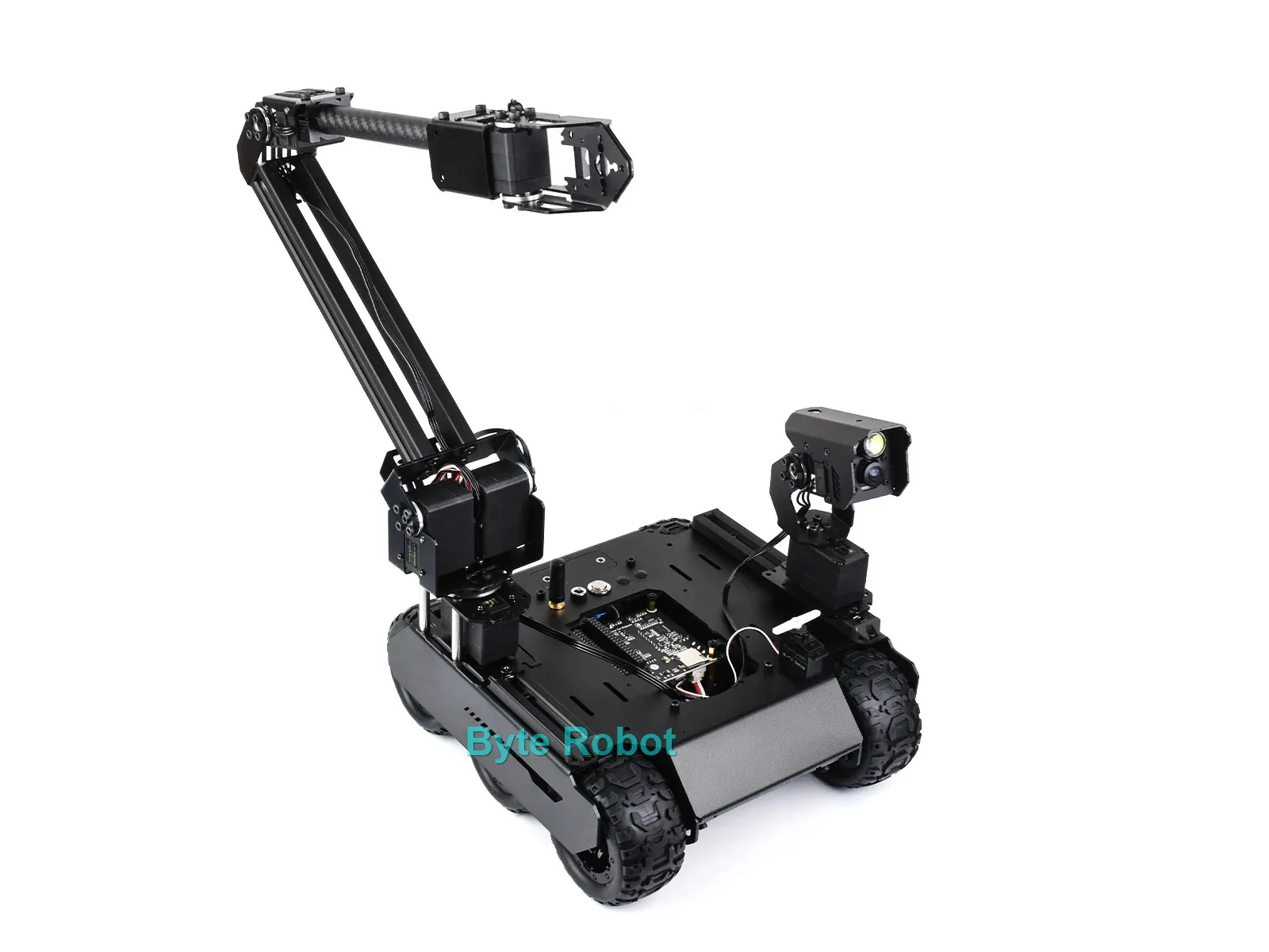 Coche Robot móvil 6WD, Flexible y extensible, UGV todoterreno 6x4 con rieles de extensión y tanque RC programable por ordenador esclavo ESP32