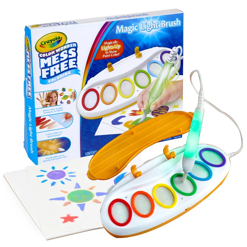 Display Colorful Glowing Wonder Magic Light Brush, Mess Free Painting Station for Kids Drawing Graffiti Art Pen Birthday Gift