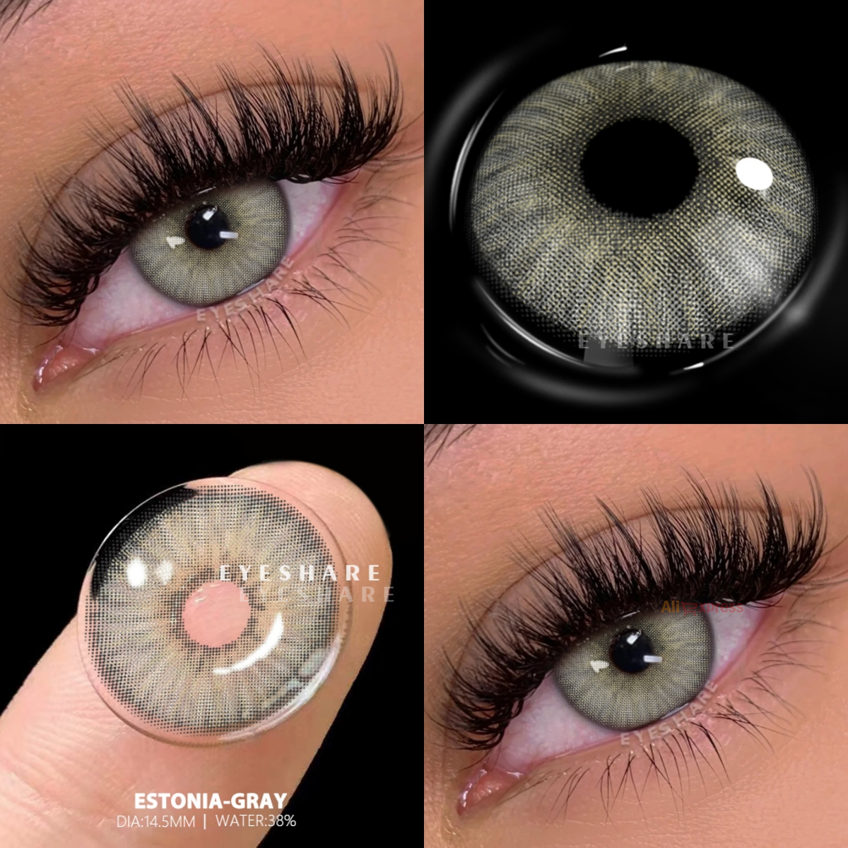 EYESHARE Nuevas lentes de contacto de colores naturales Contactos de color gris para ojos Moda Ojos azules Contacto Contactos de ojos de color anual