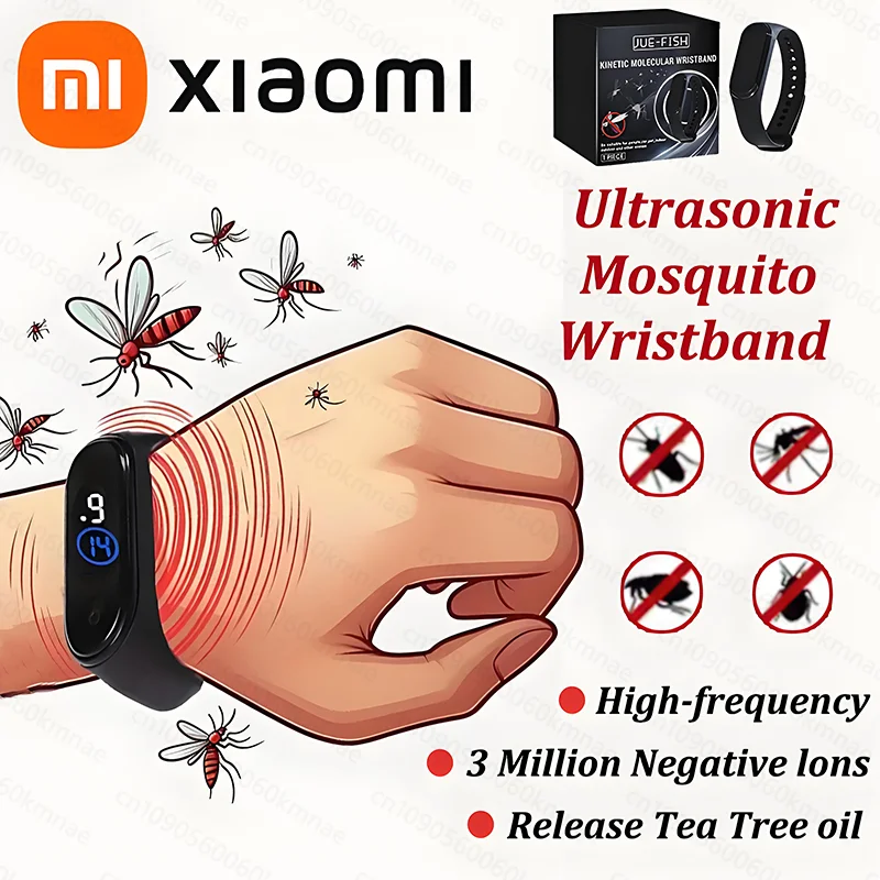 Reloj Xiaomi resistente a mosquitos portátil para acampar al aire libre reloj de silicona resistente a mosquitos para evitar picaduras de mosquitos 2025