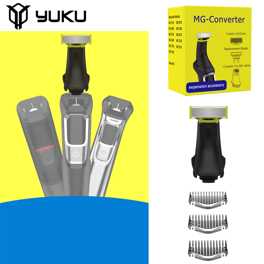 Kit de repuesto para afeitadora YUKU Philips Norelco Multigroom Series 3000 5000 7000 cuchillas de repuesto para recortadora eléctrica