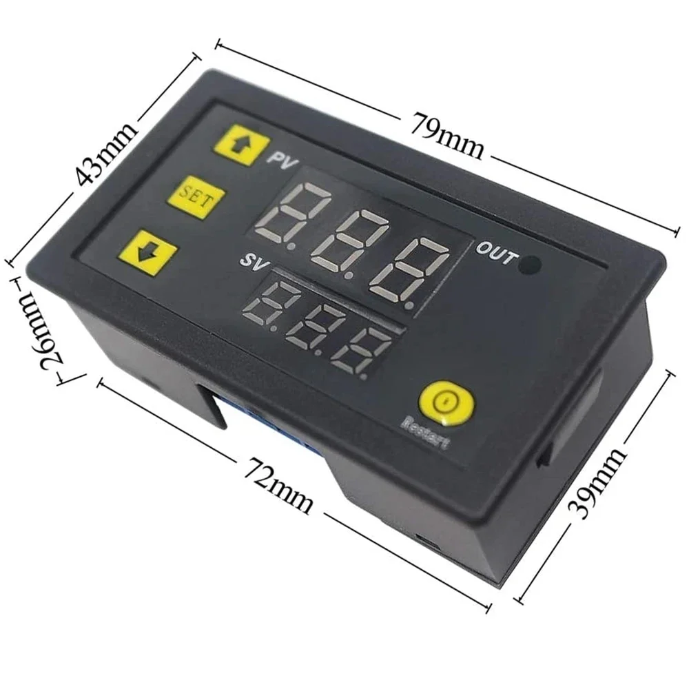 W3230 12V 24V AC110-220V 프로브 라인 20A 디지털 온도 제어 LED 디스플레이 온도 조절기 (열/냉각 제어 기기 포함)
