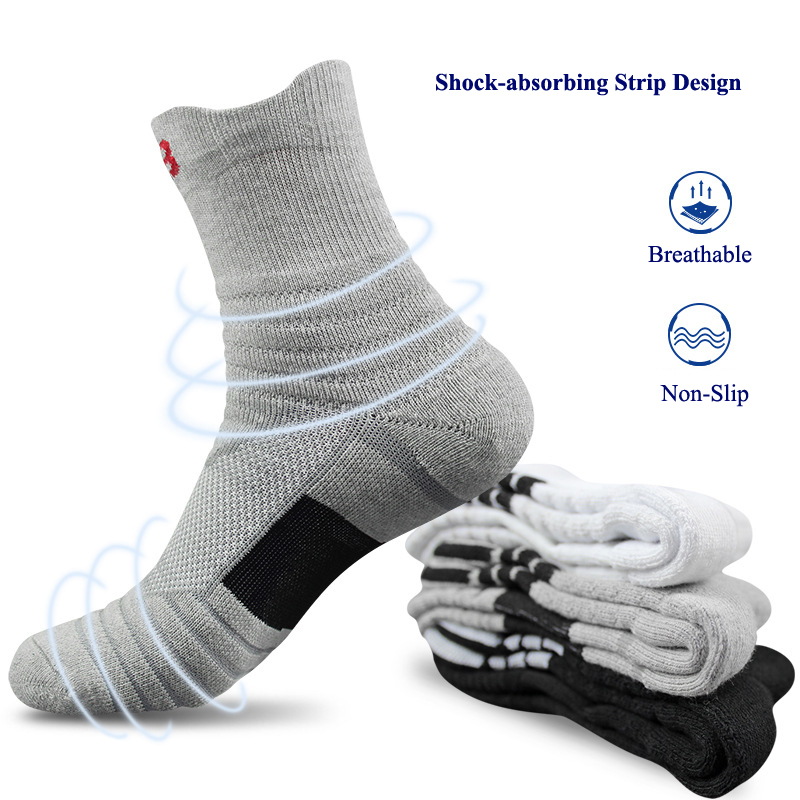 Calcetines deportivos para hombre, cojín absorbente de golpes, toalla de felpa, baloncesto, ciclismo, correr, senderismo, tenis, calcetines para mujer, algodón, talla 31-48