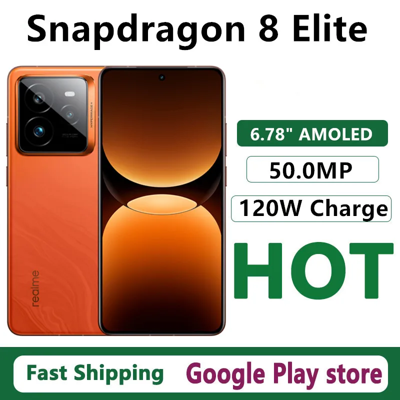 China Version Realme GT 7 Pro 50MP  IMX906  OIS 6500mAh 120W Supervooc Snapdragon 8 Elite 6.78 Inch AMOLED 120Hz  IP68 69 NFC