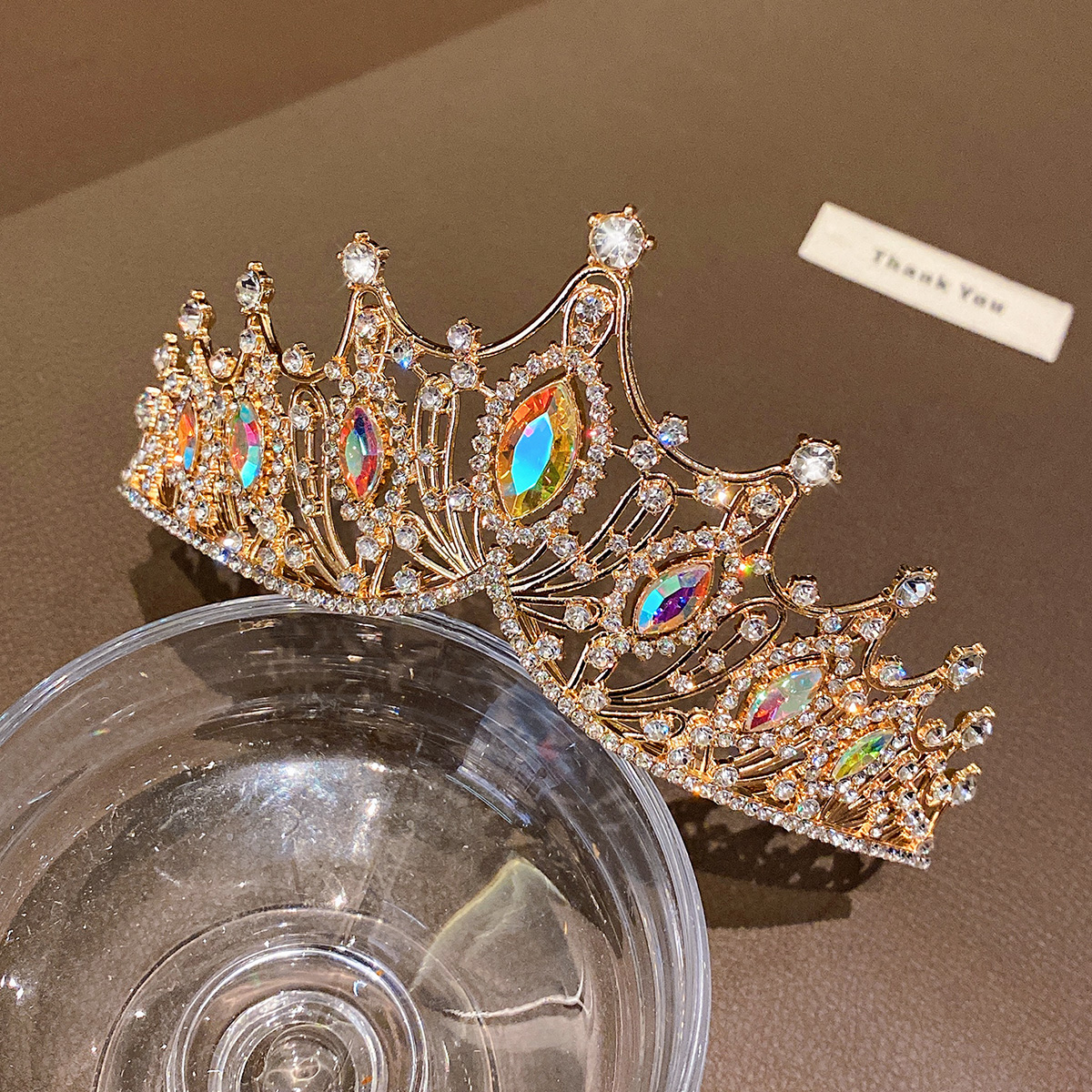 1 legering strass kroon modieuze temperament kroon zoete wind hoofdband geschikt voor verjaardagen en optredens als haar acc
