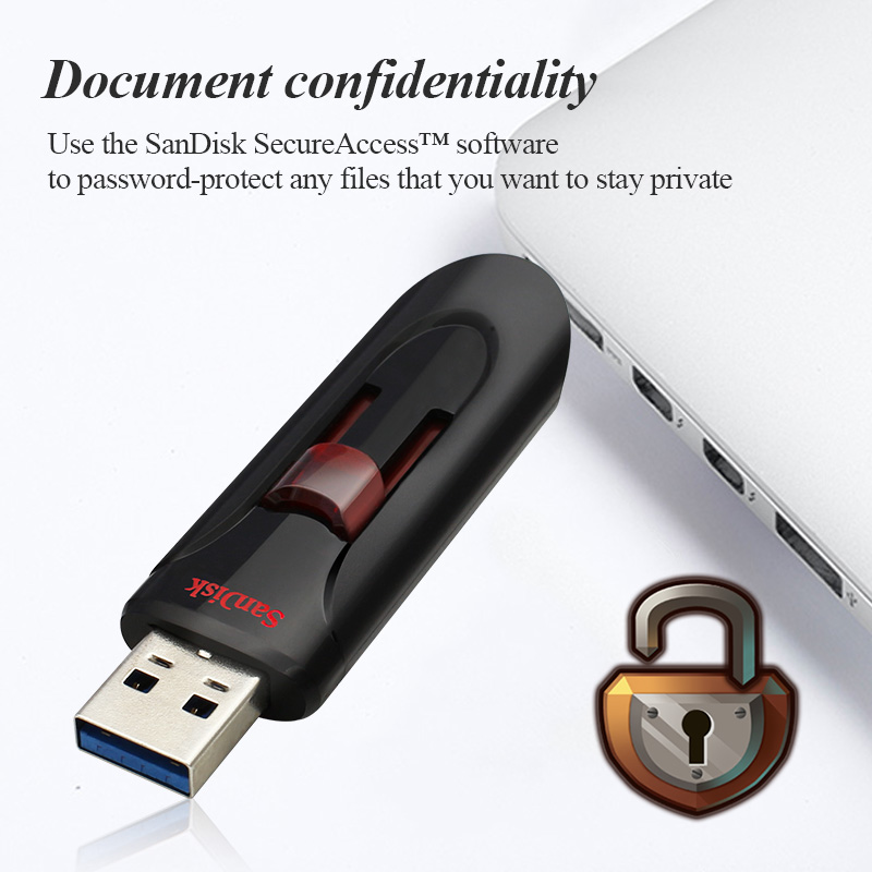 Оригинальный SanDisk CZ600 USB 3.0 Pen Drive, высокоскоростной 256 ГБ 128 ГБ флэш-накопитель 32 ГБ mini USB 3,0 16 ГБ пластиковый флэш-накопитель