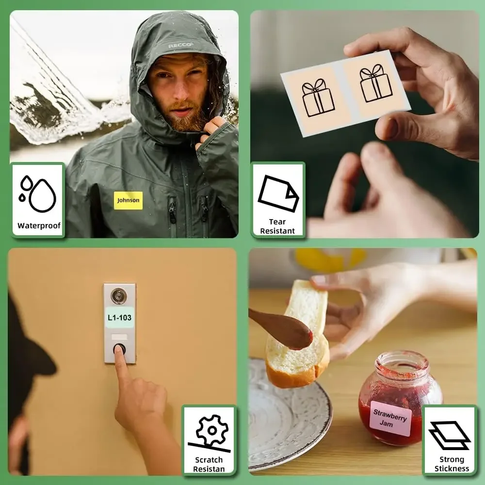 골드 스티커 원형 원형 라벨 이름 주소 로고 바코드 용 열 라벨 Phomemo M110 M120 M200 M220 M221 용 50mm * 50mm