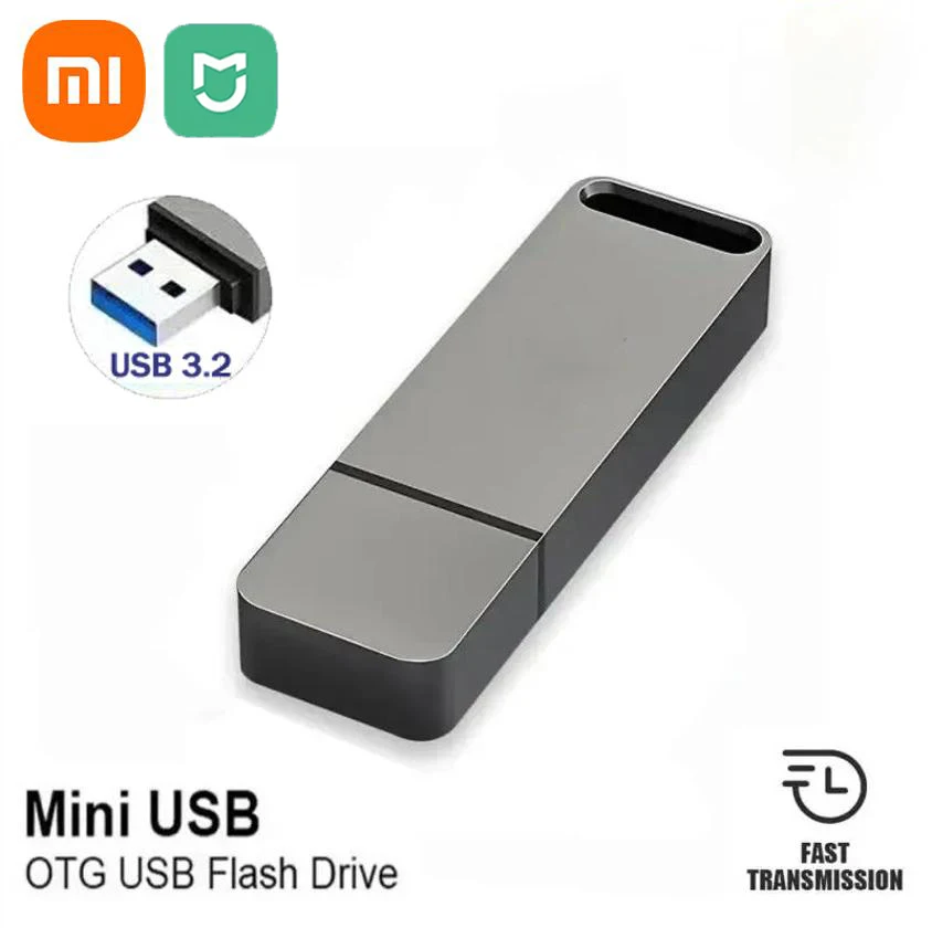 Xiaomi Mijia 16TB Flash Drive USB3.2 Super High Speed Transfer Pen Drive Key 8TB 4TB Portable Mini Metal Memory Drive Waterproof