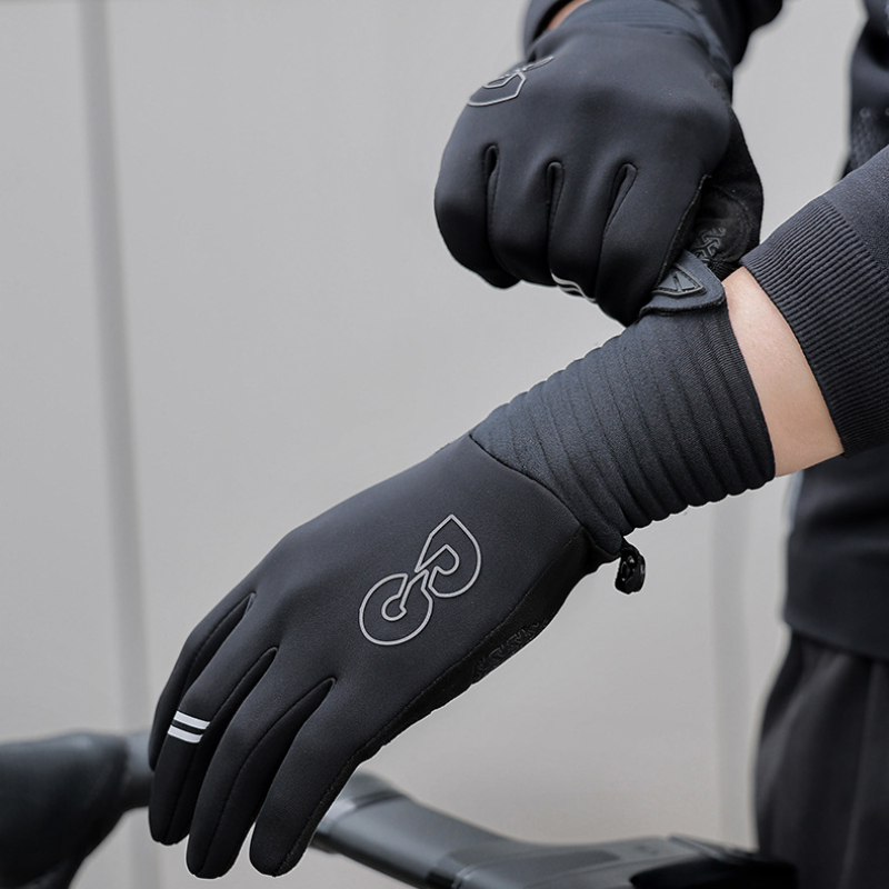 Осенние и зимние велосипедные перчатки. Мужские и женские спортивные шоссейные велосипеды на открытом воздухе с флисом. Теплые нескользящие велосипедные перчатки.