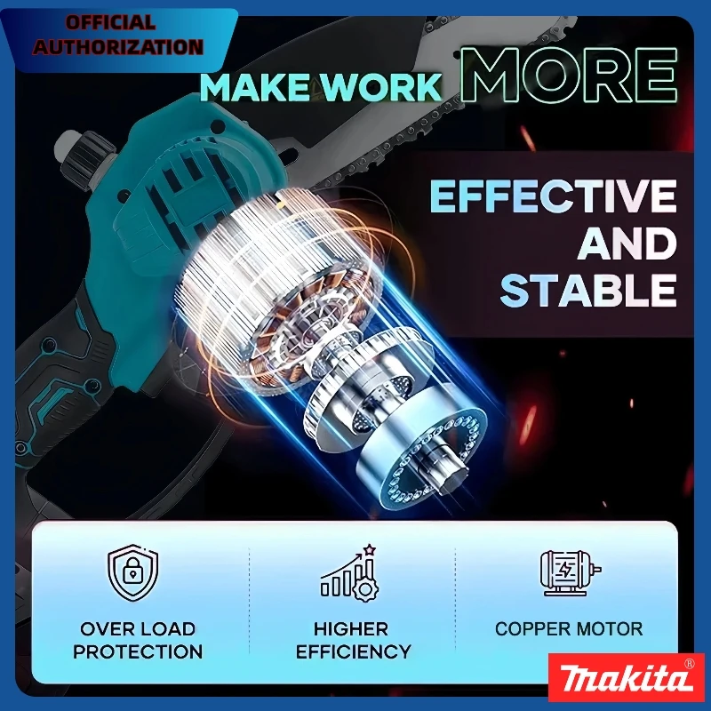 Original Makita Mini Chainsaw 18v  Woodworking with Small Handheld Electric 6-inch Logging Sawzall Mini Portable Chainsaw