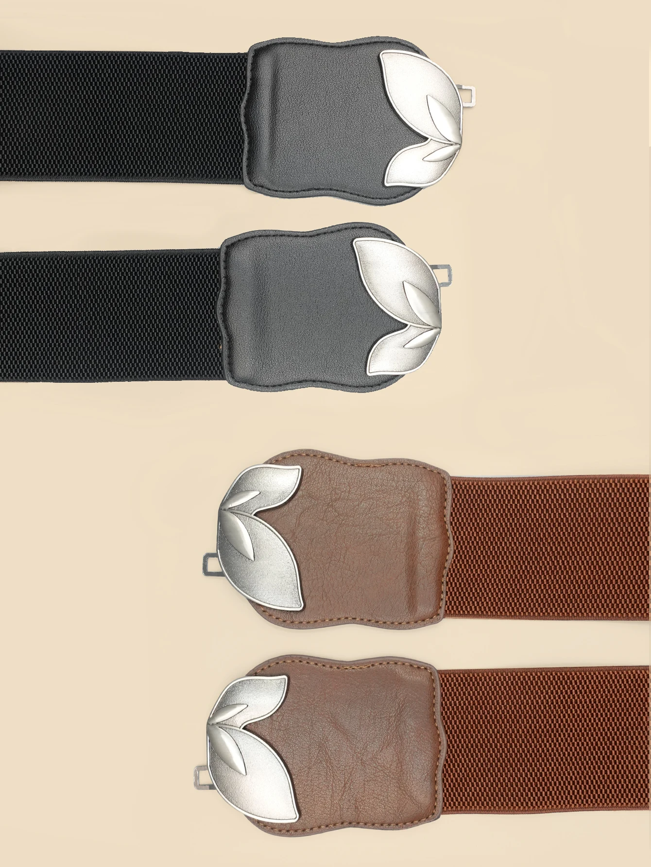 High Elastic Elastic Ladies Belt Bohemian Elastic Pu Belt Women's Elastic Tight Waist Belt Jeans Dress Elastic Wide Belt