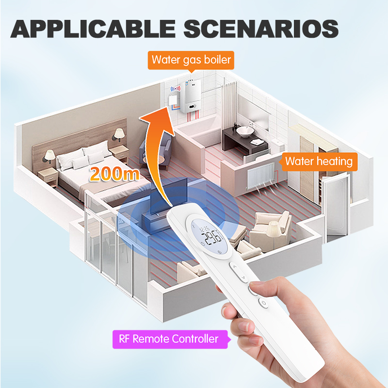 ワイヤレス WiFi RF433 サーモスタット水床暖房用ガスボイラースマート Tuya 温度コントローラーアリス Alexa Google ホーム