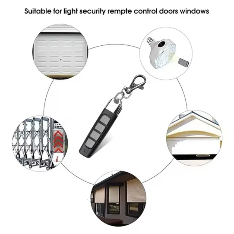 433MHz copia automática Control remoto abridor de puerta de garaje eléctrico Control remoto duplicador clonación código 4 teclas transmisor
