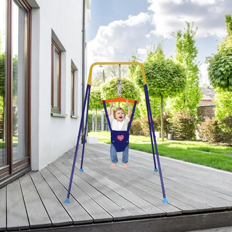Baby Bouncing เก้าอี้ออกกําลังกายกันชนประตูเด็กประตูจัมเปอร์ในร่ม Integration การฝึกอบรมของเล่นเด็กจัมเปอร์ Swing แขวนเก้าอี้