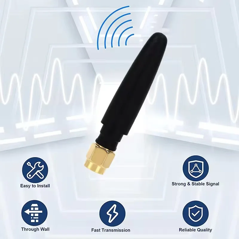 Mini antenna WiFi dual band 2.4GHz 5GHz 5.8GHz MIMO RP SMA maschio per FPV Bluetooth adattatore USB computer scheda PCIe router fotocamera