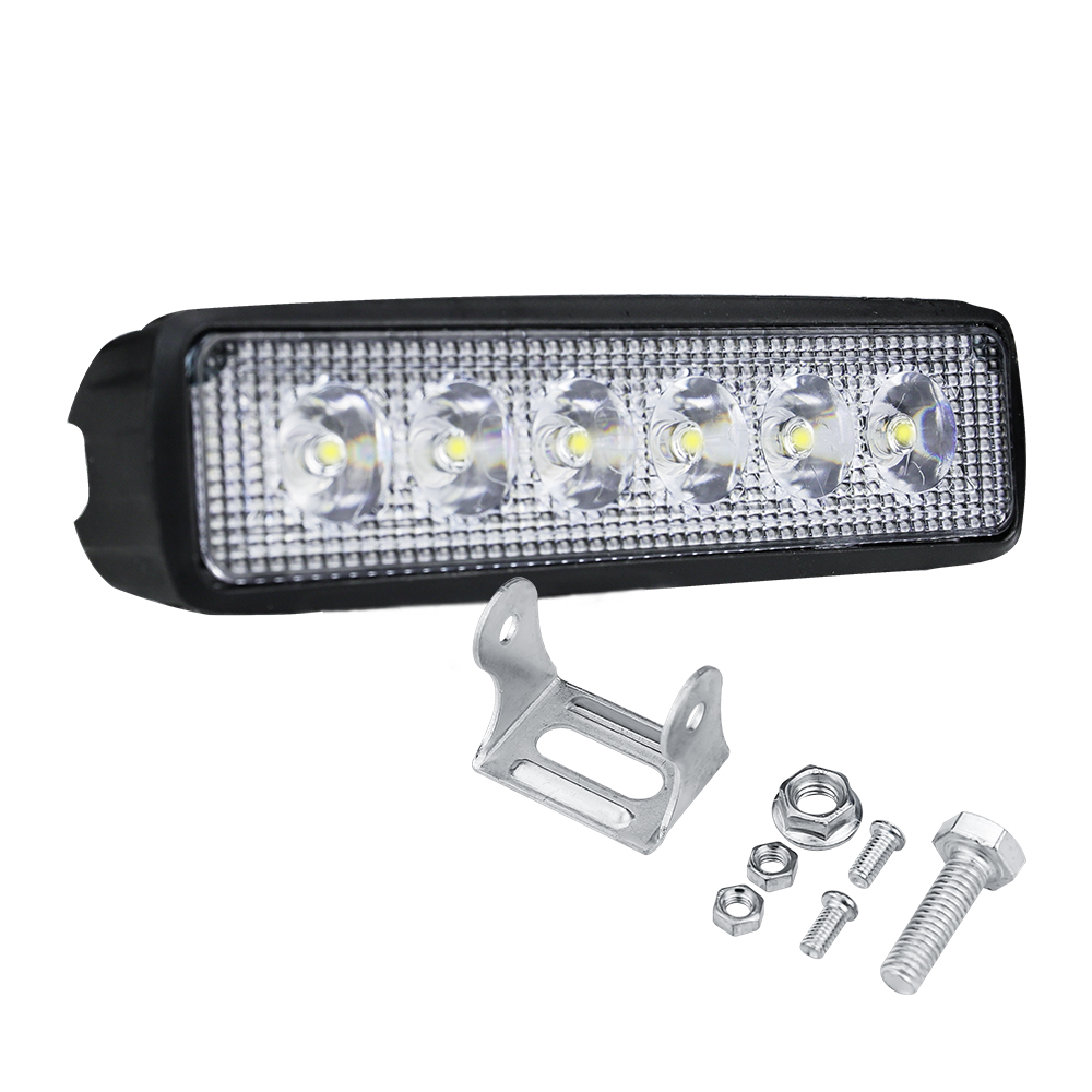 2 Pcs รถ LED Light Bar 12V 18W 6500K Super Bright Work Light IP67 จุดกันน้ําสีขาว Off Road head light ขับรถ