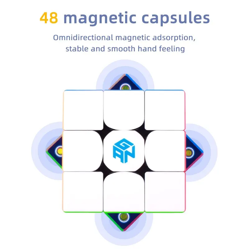 GAN 356 M 3x3x3 Magnetic Magic Speed Cube Stickerless Gan 356M Professional Fidget Toys GAN 356 M Lite Cubo Magico Puzzle