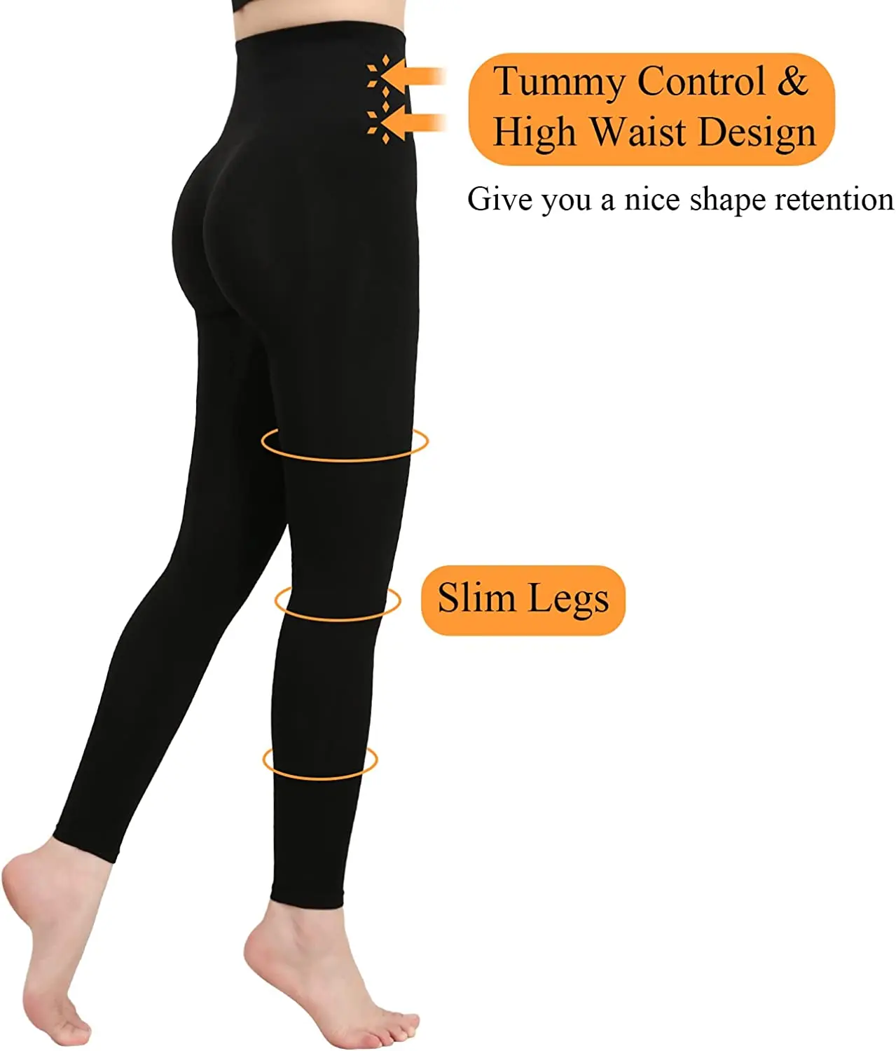 Damskie legginsy wyszczuplające nogawki z wysokim stanem, majtki kontrolujące kształt brzucha, wyszczuplające udo, szczuplejsze, kompresyjne, modelujące