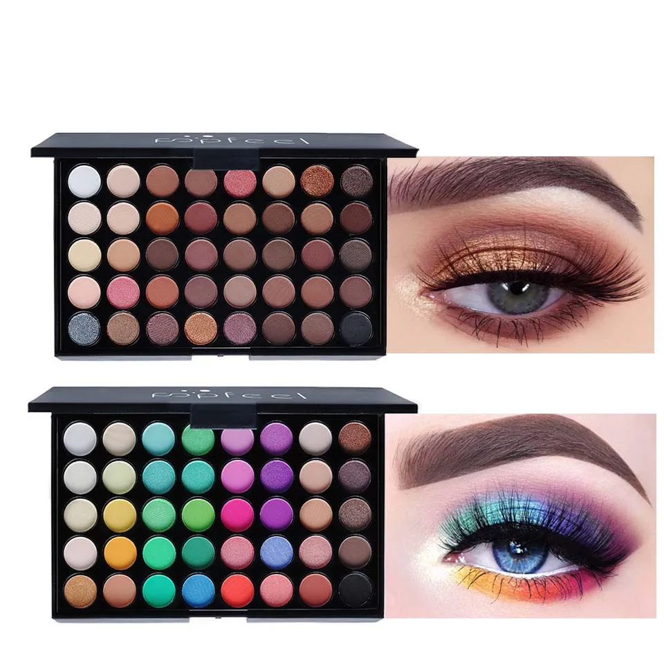 Piatto per ombretto opaco perlescente da 40 colori Piatto per trucco multicolore color terra colorato Ombretto facile da colorare ombretto pl