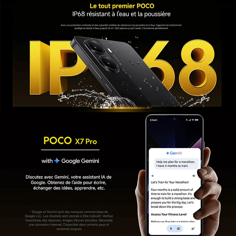 POCO X7 Pro 5G, NFC, Dimensity 8400-Ultra, 50 MP Kamera, CrystalRes AMOLED 1.5K 120 Hz Bildschirm, Ladegerät nicht enthalten