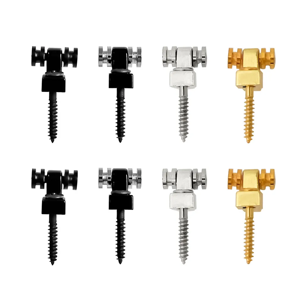 2pcs Electric Guitar Chrome Roller String Trees Retainer Mounting Tree Guide Silvery Black Golden 4Colors