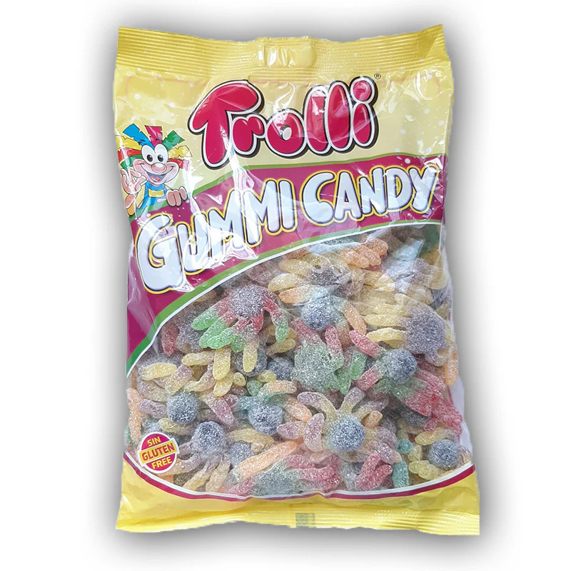 GOMINOLAS MINI PULPOS PICA TROLLI BOLSA 1KG. SIN GLUTEN