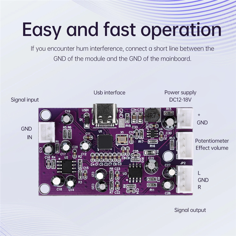 AB25-Für DSP Digital Reverb Circuit Modul Voice Changer Eq Heulende Steuerung Frequenz Shifter Effekt Mixer Sound Effekte
