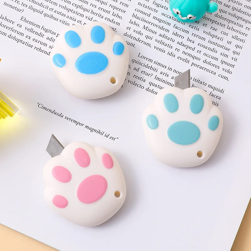 Simpatico Mini Art Utility Knife Cartoon Cat Paw Cloud Cutter Express Box Paper busta Opener Blade cancelleria materiale scolastico