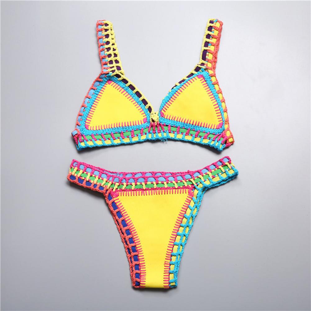 Zomerbadpak Trendy Rugloze Zomer Bikini Set Tweedelig Damesbadpak Comfortabel Damesbadpak Om Te Zwemmen