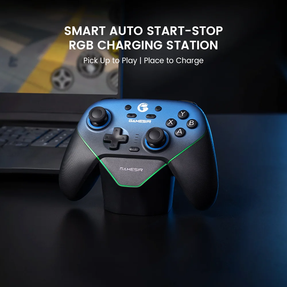 Controlador de interruptor inalámbrico GameSir Super Nova con estación de carga, Joystick de efecto Hall para PC Nintendo Switch 2 teléfono Android