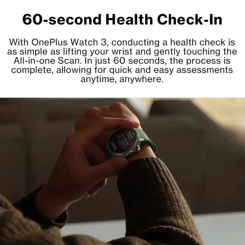 Globalna wersja OnePlus Watch 3 Smart Watch 1,50-calowy wyświetlacz LTPO AMOLED Procesor Snapdragon W5 Podwójna częstotliwość GPS Wear OS