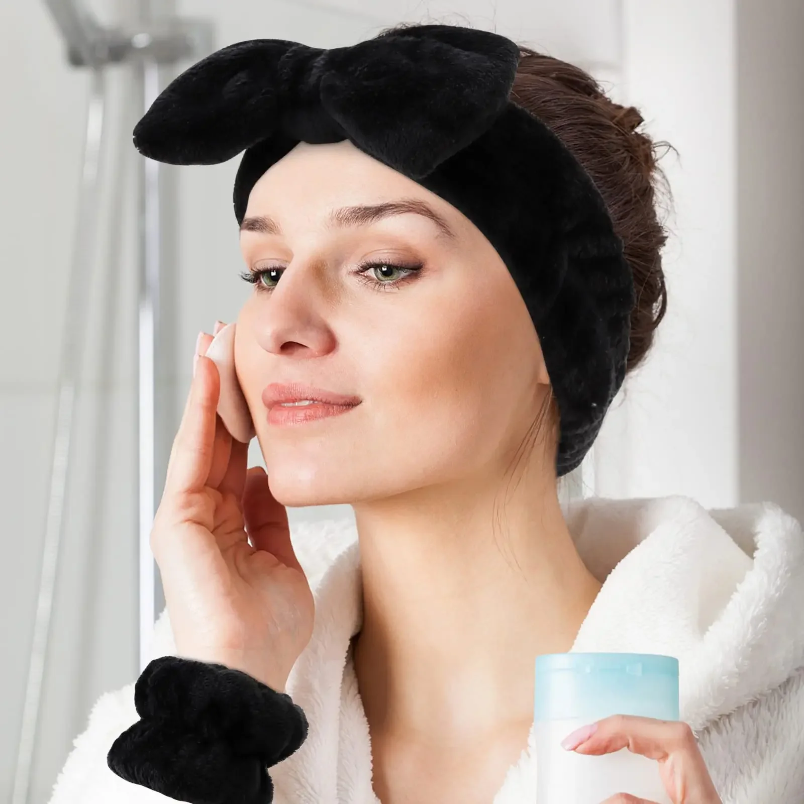 3 szt. Opaska Spa opaska na nadgarstek do mycia twarzy ręcznik do makijażu z mikrofibry opaski do włosów opaska do mycia Scrunchies chłonna opaska na nadgarstek