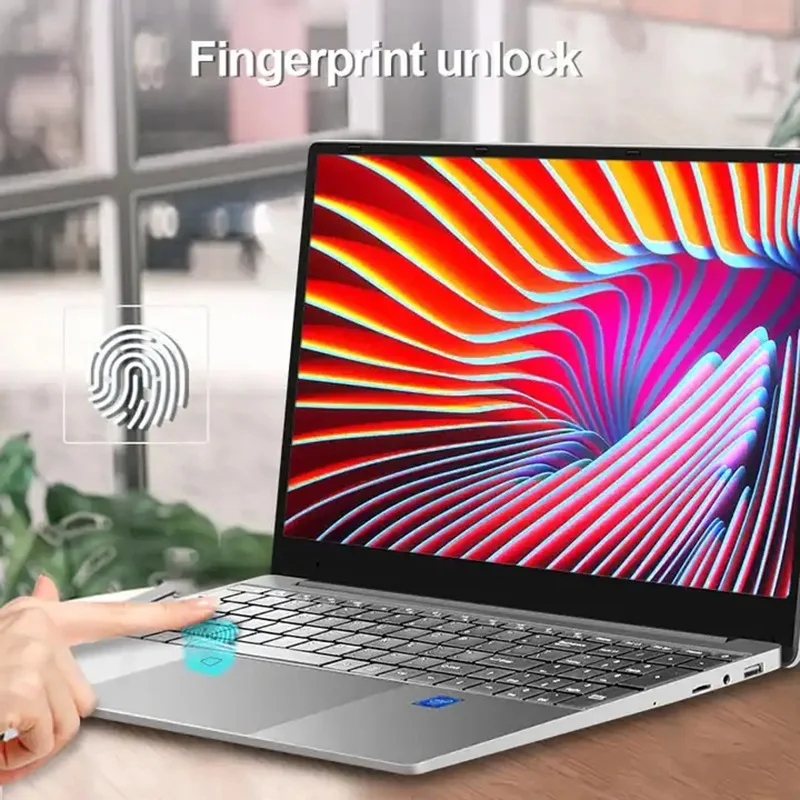 15.6" Laptop 1080P Gaming Notebook Intel Celeron N5095 4 Core 12G RAM 1TB SSD Full Size Backlit Keyboard Fingerprint WiFi BT4.0