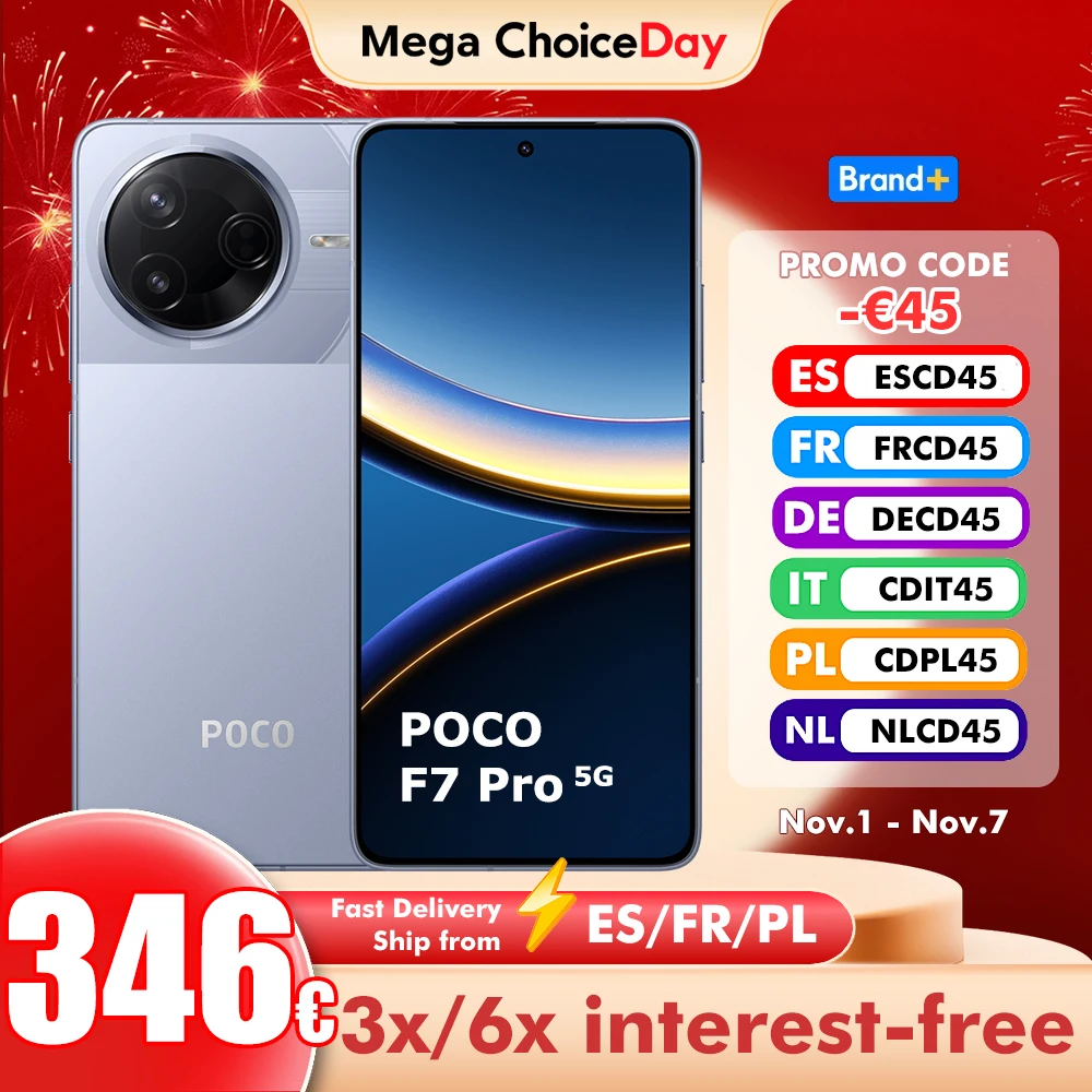 POCO F7 Pro 5G 12 GB 256 GB 512 GB NFC Globale Version Mobiltelefon ohne Ladegerät