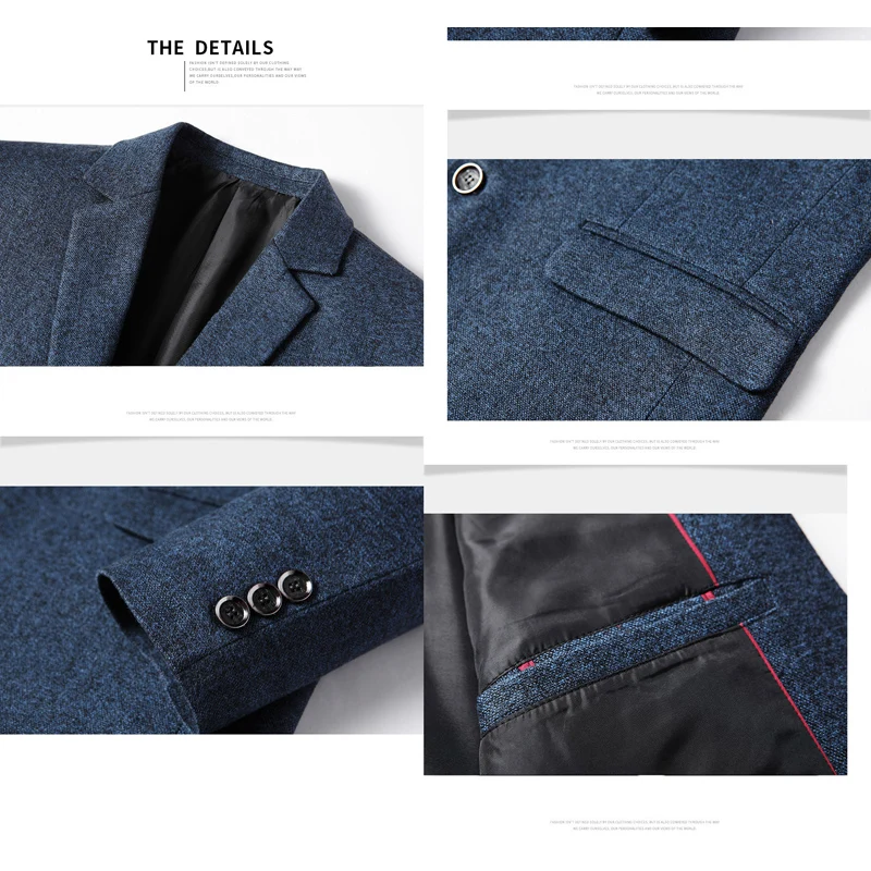 BROWON-Veste d'affaires décontractée pour hommes, olympiques à col rabattu, blazer de mariage, document solide, marque, printemps, automne, 2025